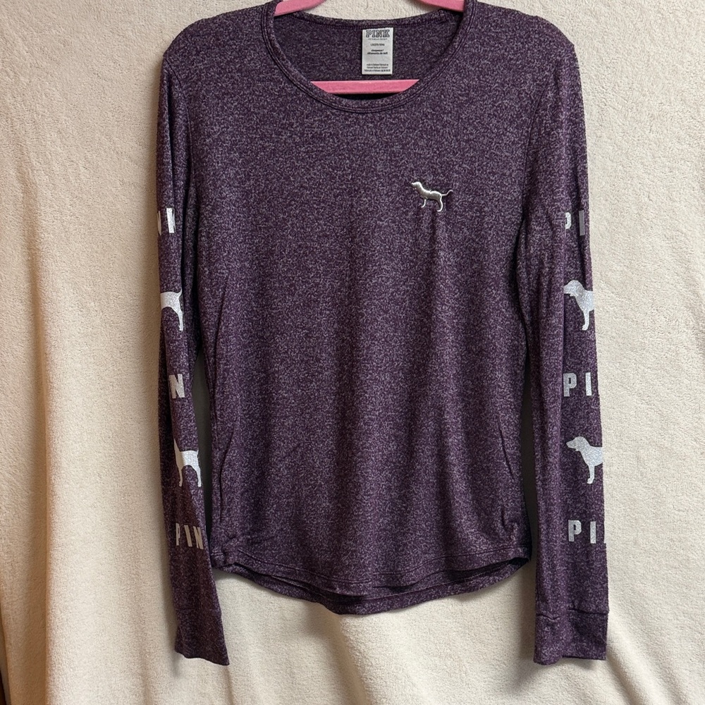 PINK Victoria's Secret Heathered Plum Sleepwear Top